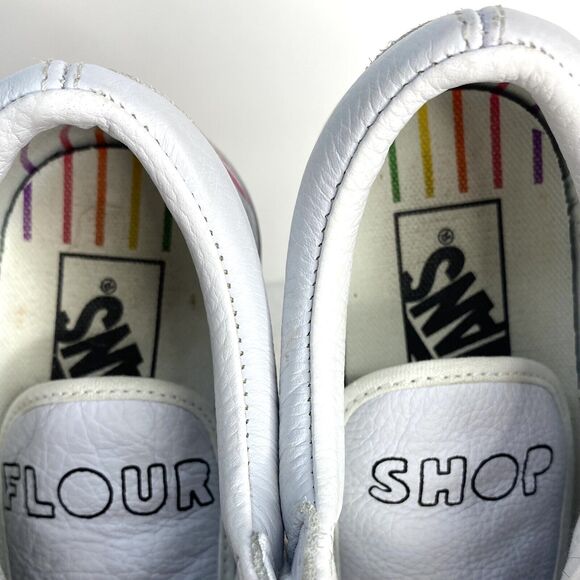 VANS x FLOUR SHOP Old Skool Rainbow White Sneakers M 3.5 / W 5.0 Leather - Picture 8 of 11